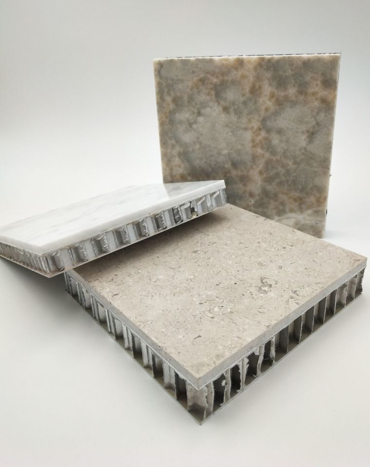 Customizable for various patterned stone honeycomb panels